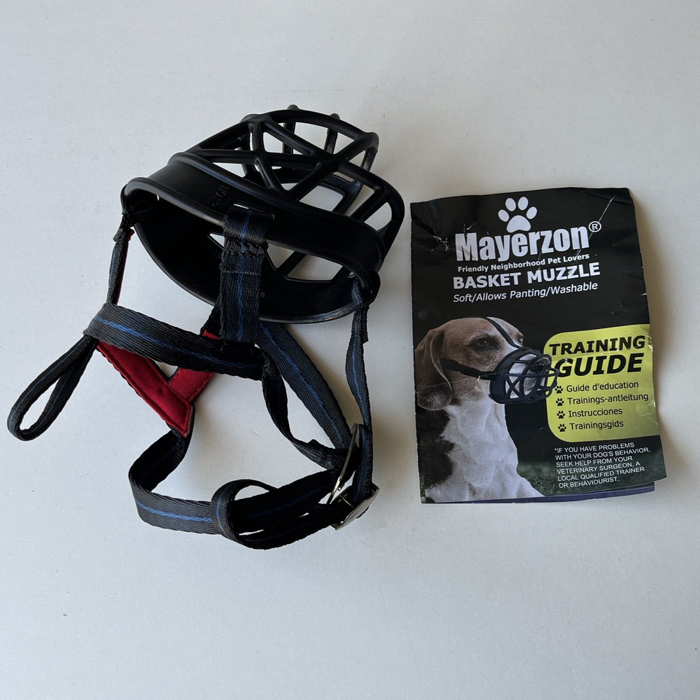 Mayerzon Anti Stop Bite Chewing Basket Muzzle Large #5 New