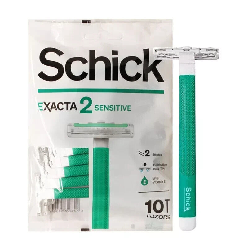 Schick Exacta2 Sensitive Disposable Razor, 10 Count (2Pack) ( FREE SHIPPING )