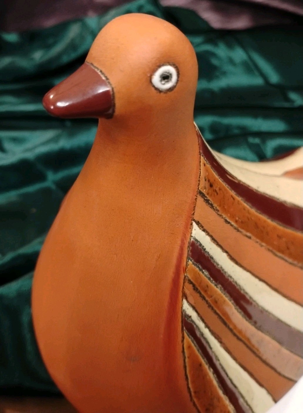 Vintage EDUARDO VEGA Modernist Red Clay 8 Dove Sculpture Pottery, Nice!
