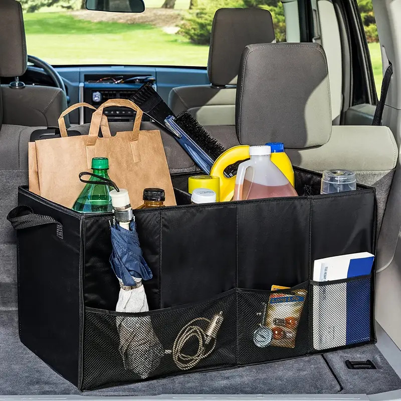 Trunk Cargo Organizer Folding Collapsible Caddy Storage Bag Bin Car Truck SUV