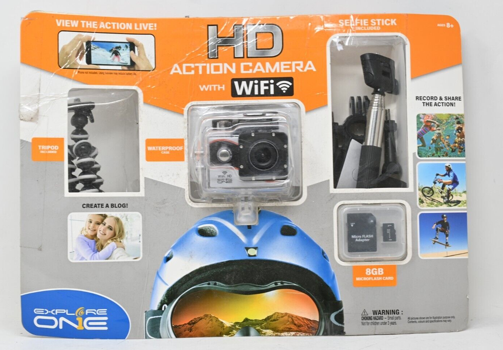 Explore One HD Wi-Fi Enabled Action Camera and Accessories