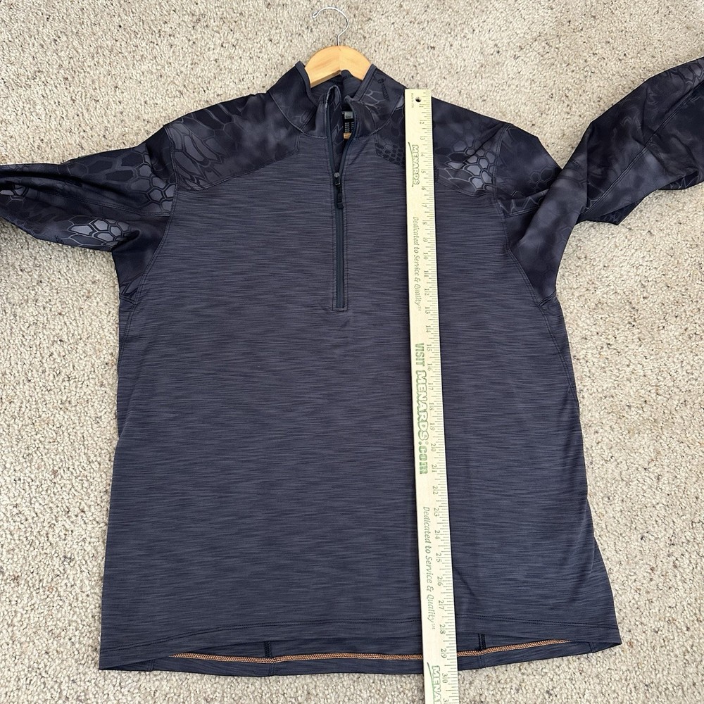 5 11 Tactical Mens Shirt Size Large Kryptec Rapid 1/2 Half Zip Pullover Charcoal