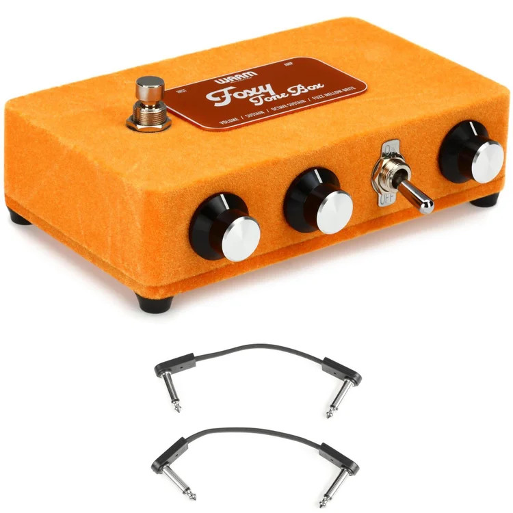 Warm Audio Foxy Tone Box Fuzz Pedal with EBS Patch Cables