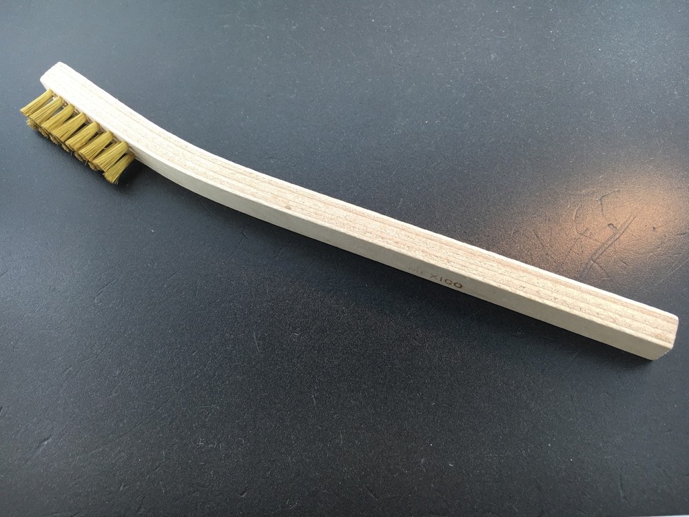 Brass Brush with Wood Handle
