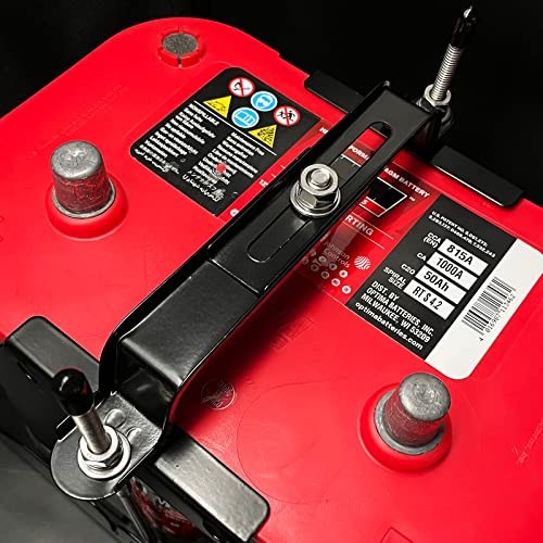Adjustable Battery Hold Down,Universal Crossbar with 10 inch bolts