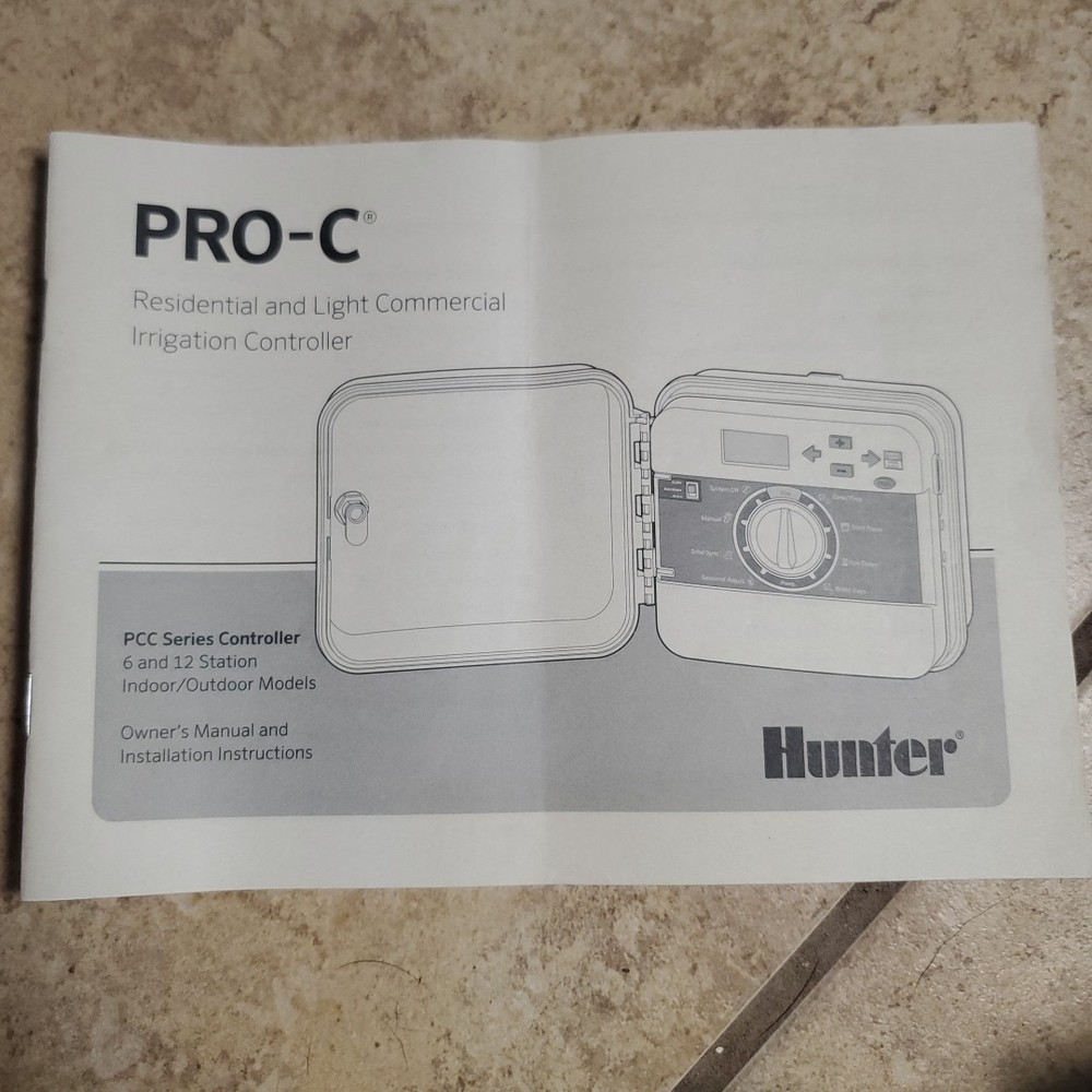 Hunter Pro-C Sprinkler/ Irrigation Controller 6 zone with Power Supply