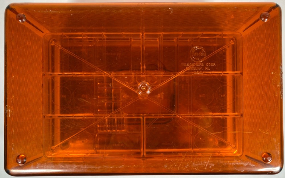 VINTAGE 1960s TRANSLUCENT AMBER ORANGE PLASTIC HINGED TWO TRAY STORAGE BOX