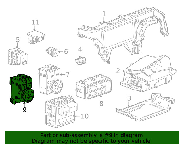Genuine GM Active Suspension Mode Switch 86528903
