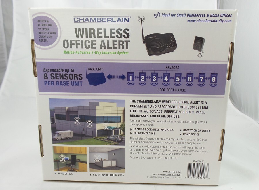 Chamberlain CWV1000 Wireless Motion-Activated 2-Way Intercom Office Alert System