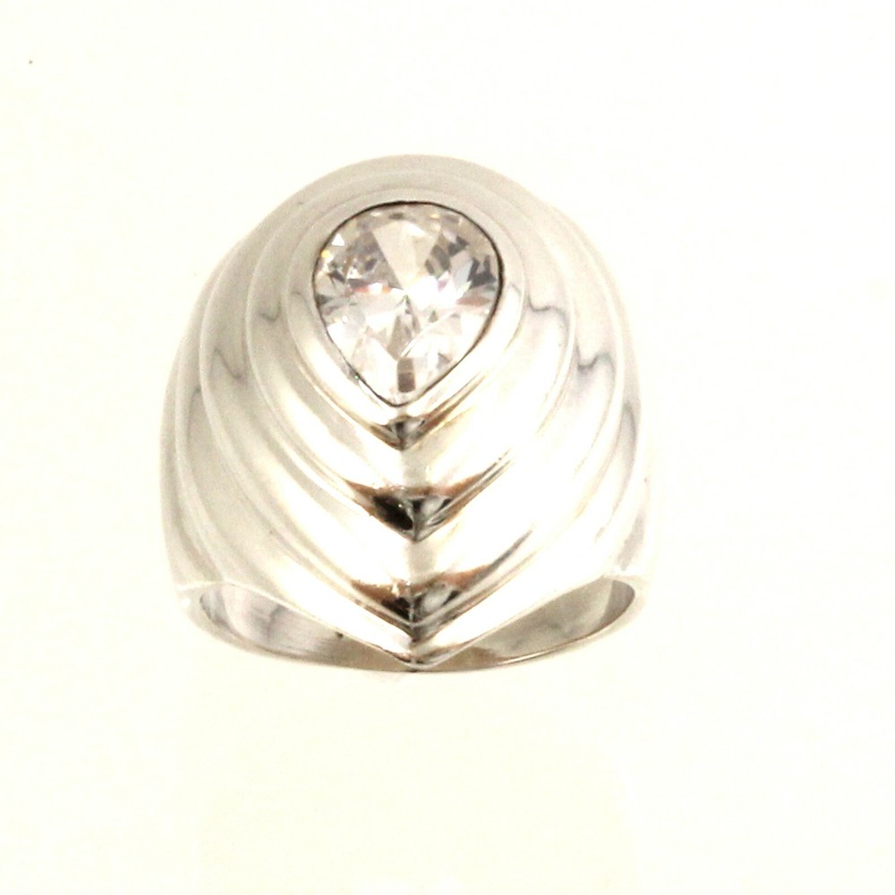Solid Sterling Silver .925 Handmade Cubic Zirconia Solitaire Ring TPJ