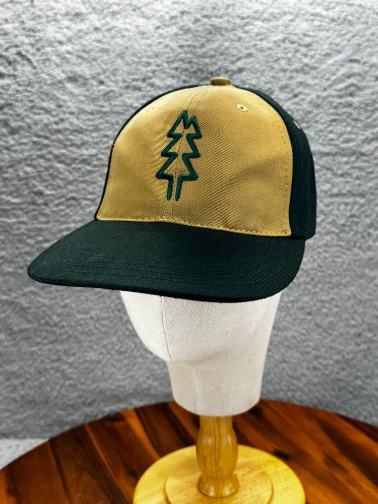 Two Pines Supply Granby Co Snapback Baseball Hat Cap Adjustable Green Tan