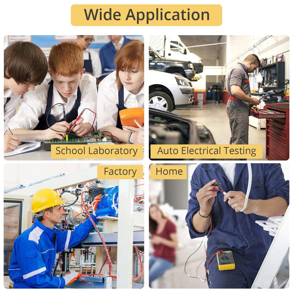 Test Lead Kit Alligator Clip Probe Plug Set + Case for FLUKE Multimeter/Tools