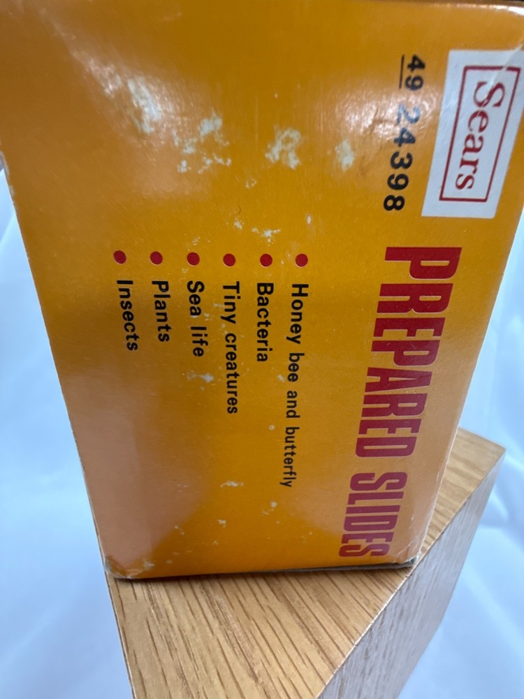 Sears Prepared Microscope Slides Set 36 Specimens Science Education Lab Kit