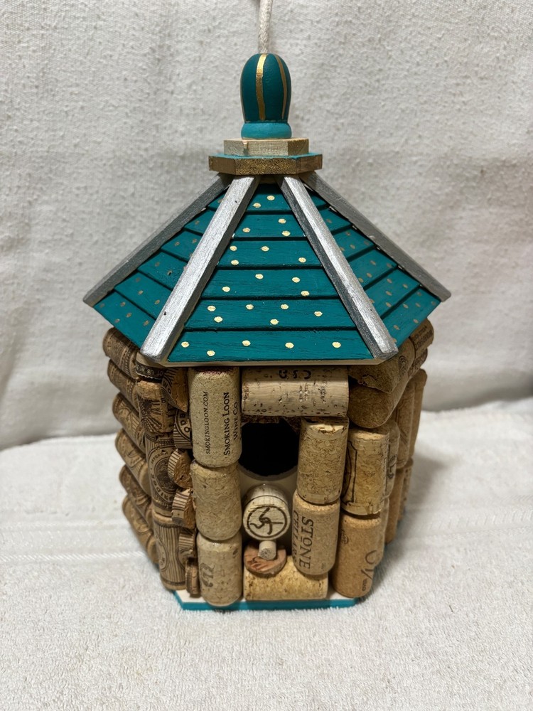 BIRD HOUSE CORK DESIGN HANDMADE