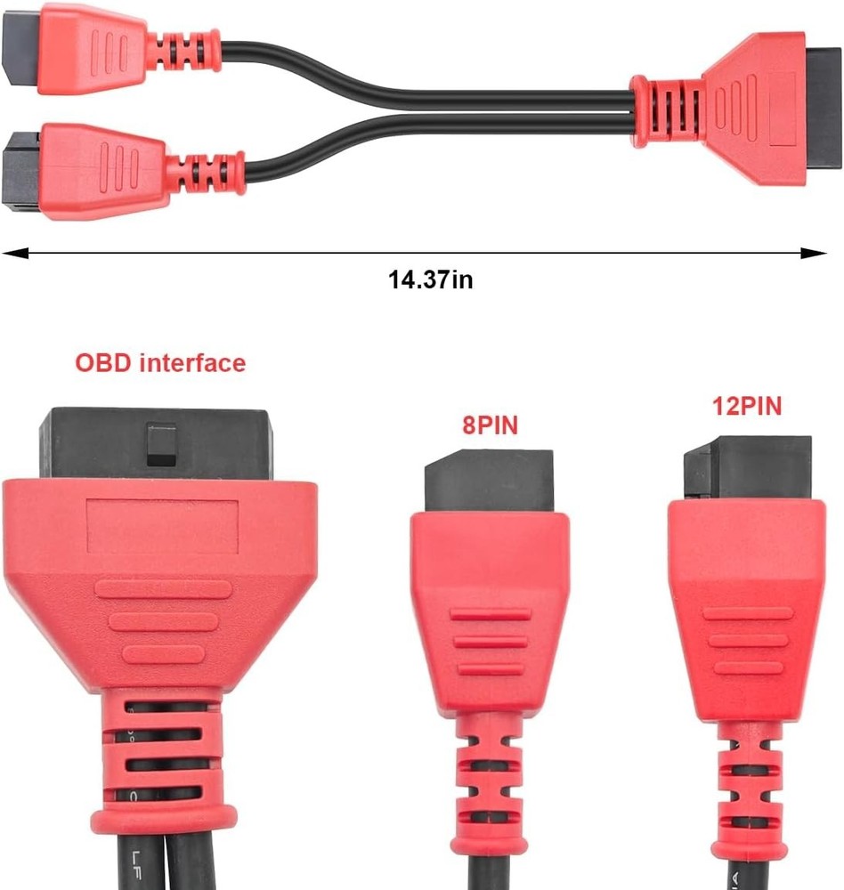 Zipelo Car Cable Adaptor for 12+8 Programming Cable Connector Vehicle OBD2 Diag