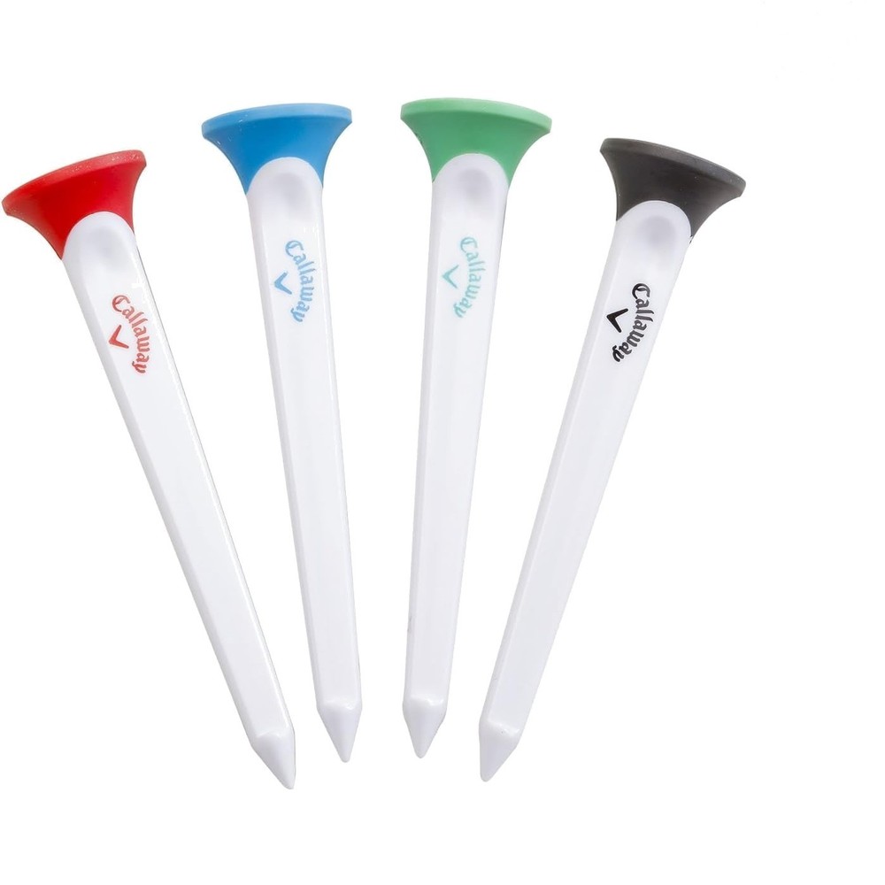 Durable Golf Tees with Rubberized Tops - 4 Pack for Long Lasting Performance