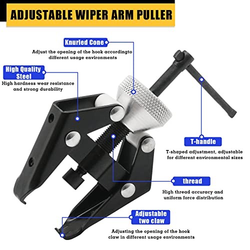 Wiper Arm Puller and Battery Terminal Removal Tool，Windshield Wiper Arm
