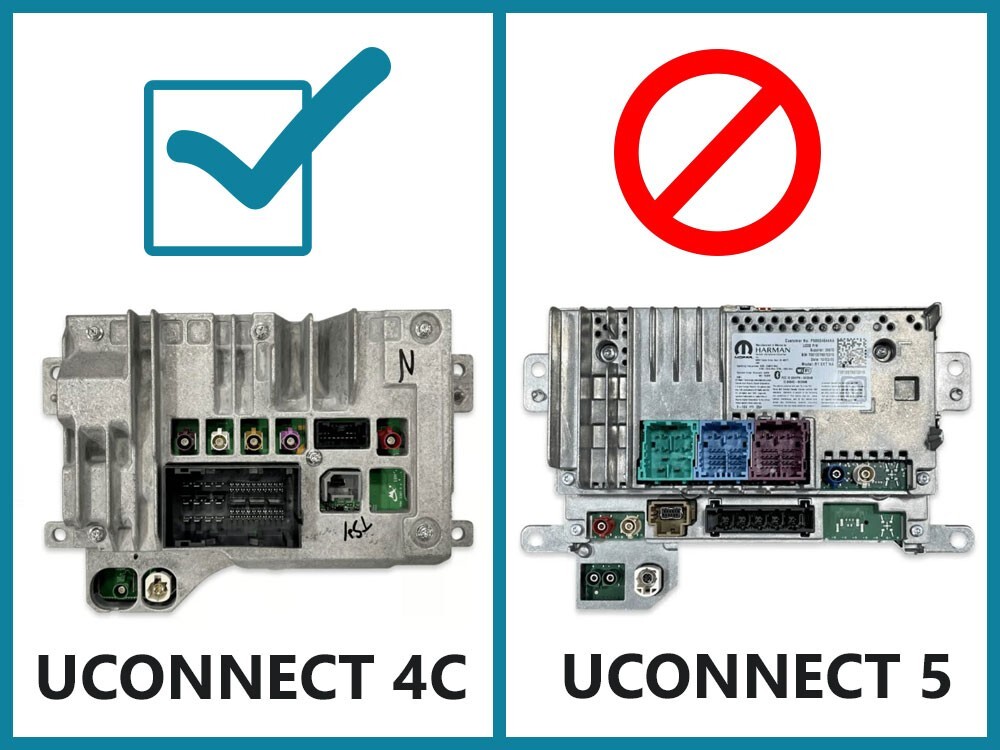 RAM 12" UAX UCONNECT 4C RADIO INTEGRATION PROGRAMMER + SECURITY BYPAS CABLE