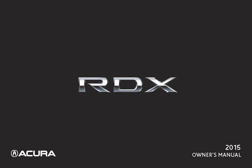 2015 Acura RDX Owner's Manual