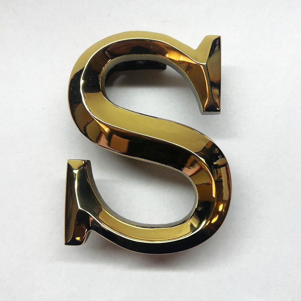 S Monogram Door Knocker by Michael Healy - Brass