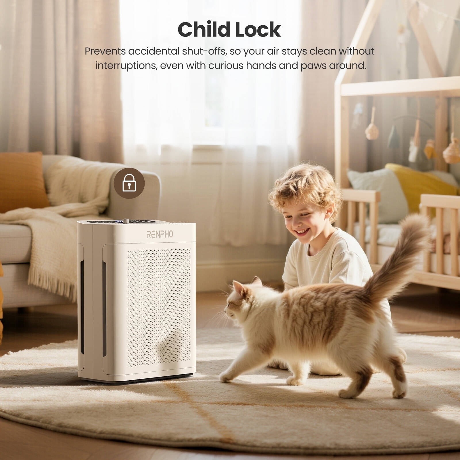 Home True HEPA Air Purifier Large Room Air Cleaner for Allergies Smoker Pet Dust