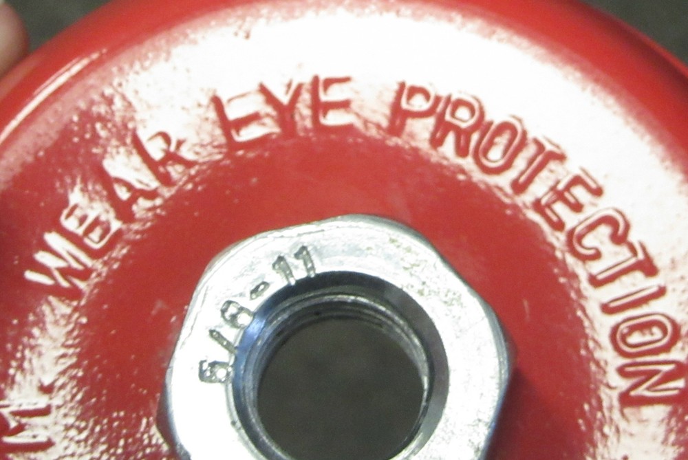 ABRASIVE 4" BRISTLE CUP BRUSH 5/8-11 ANGLE GRINDER RED