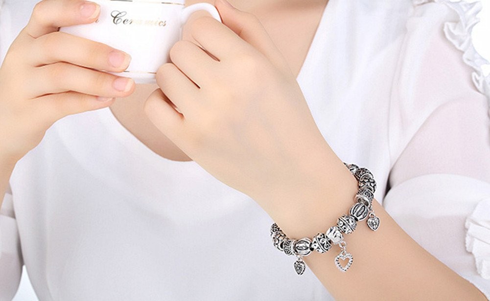 ALIMITOPIA 100pcs Alloy Beads Bails Connector for DIY Necklace Small, Silver