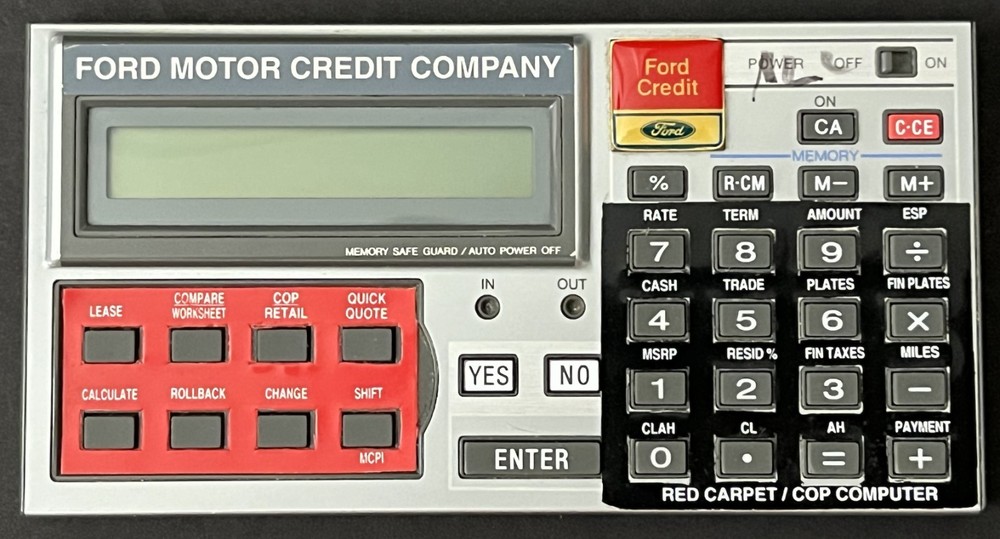 Ford Motor Credit Pocket Computer by Sharp Electronics Corporation - Untested