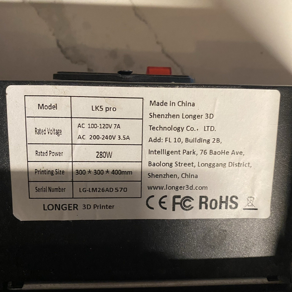 Longer LK5 Pro 3D Printer For Parts