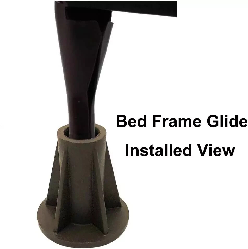 Steel Stem Bed Frame Feet Replace Wheels Prevent Sliding Plastic Inserts 4 Pack