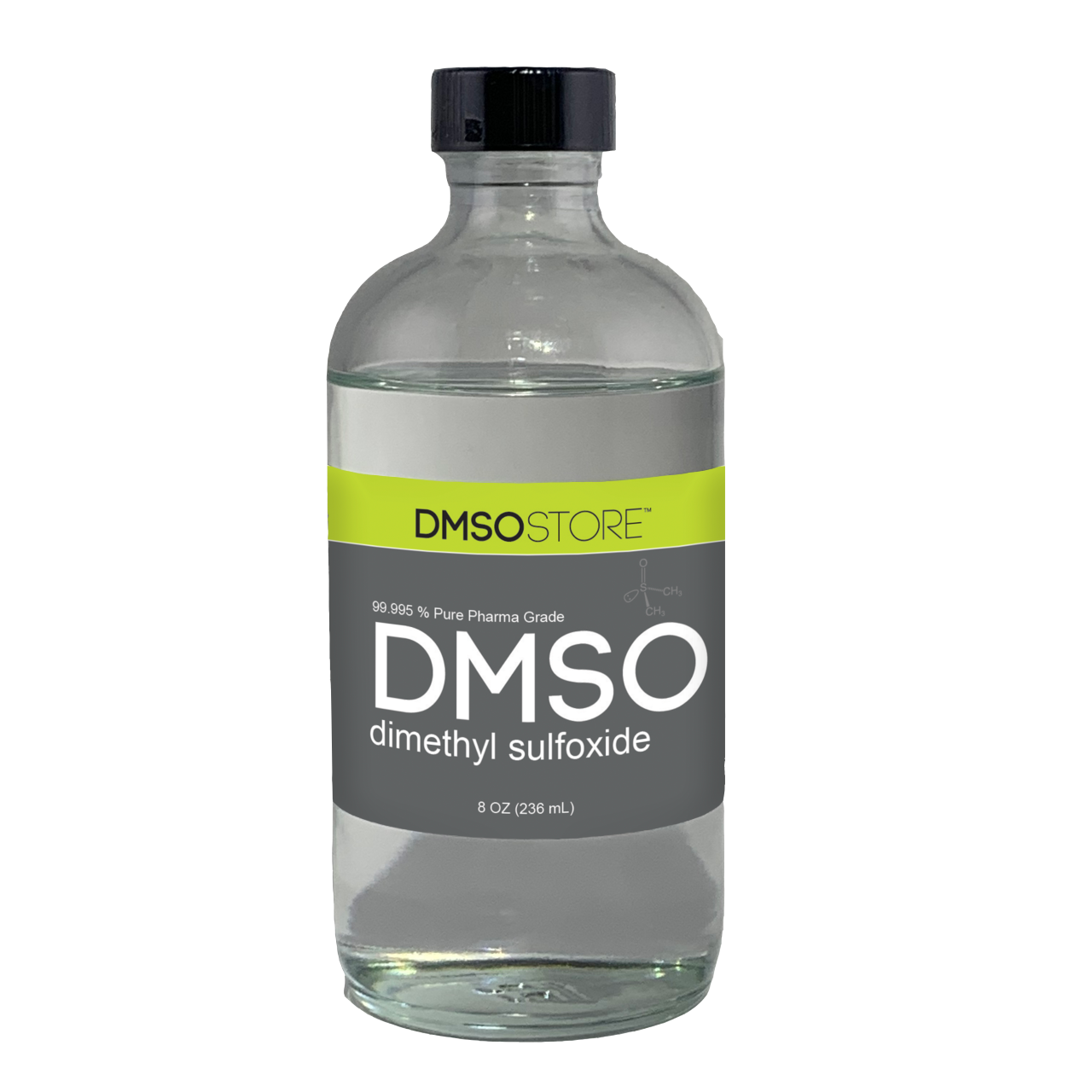 DMSO 8 oz. Glass Bottle Non-diluted 99.995% Low odor Dimethyl Sulfoxide