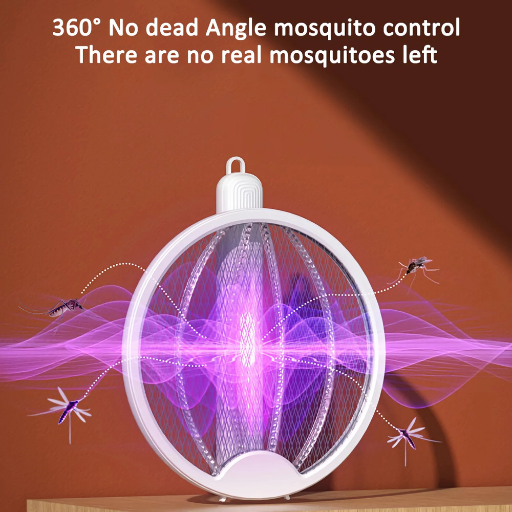 2 Pack Bug Zapper Electric Fly Swatter Mosquito Pest Insect Racket Rechargeable