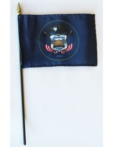 Utah  4" x 6" Mounted Flags