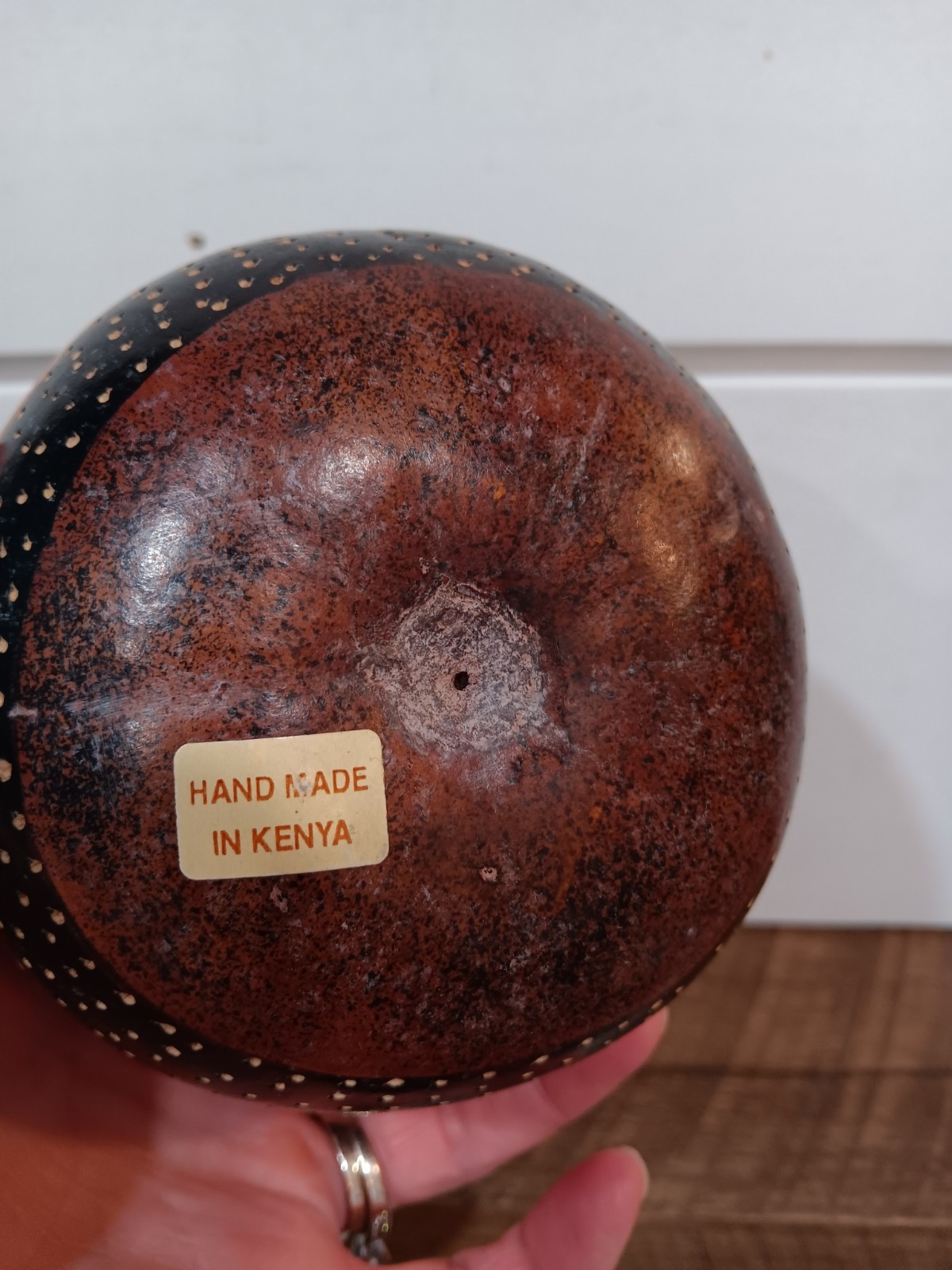 Handmade Decorative African Calabash Gourd Tribal Decor Folk Art Kenya