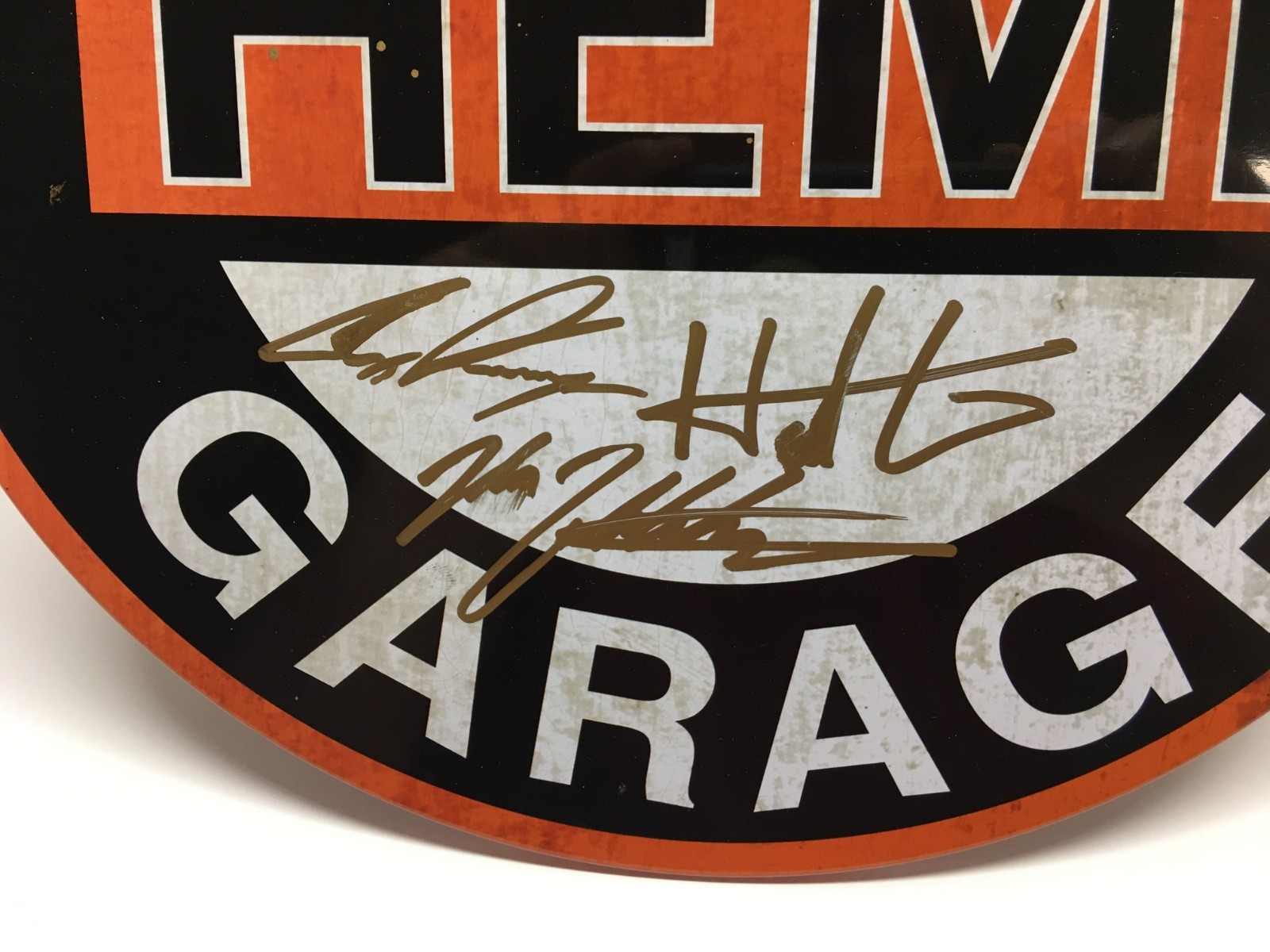 DON GARLITS & 5 NHRA DRIVERS AUTOGRAPHED MOPAR HEMI GARAGE METAL SIGN