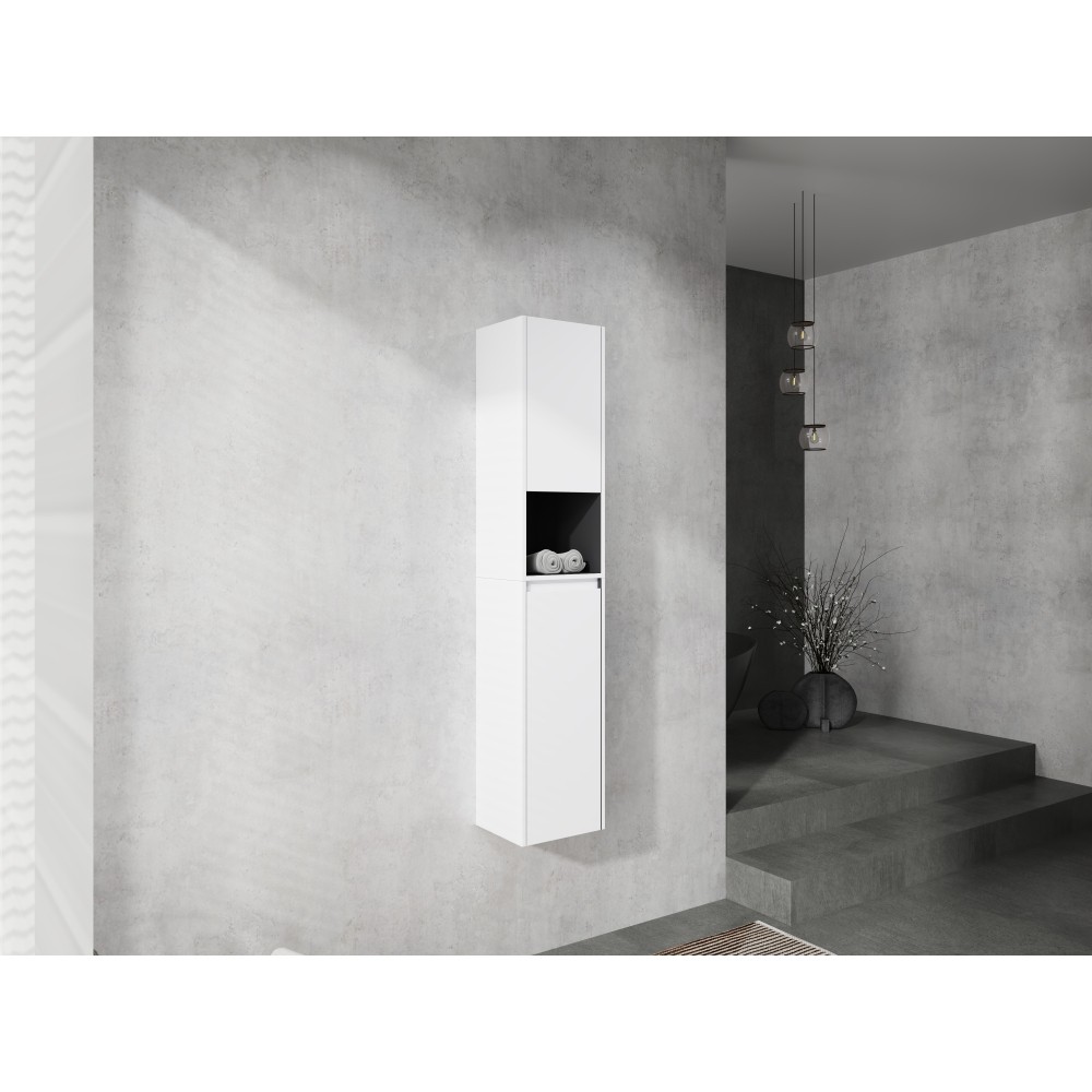 Bathroom Side Cabinet 2 Soft Close Doors Float Mounting Design
