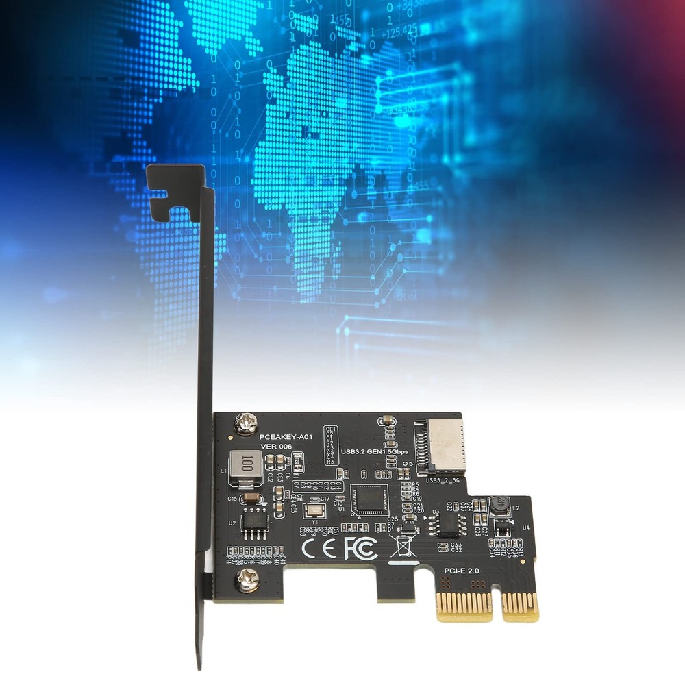 PCIe To USB 3.2 Expansion Card 5Gbps Type C Front Panel Adapter X1 To Type E