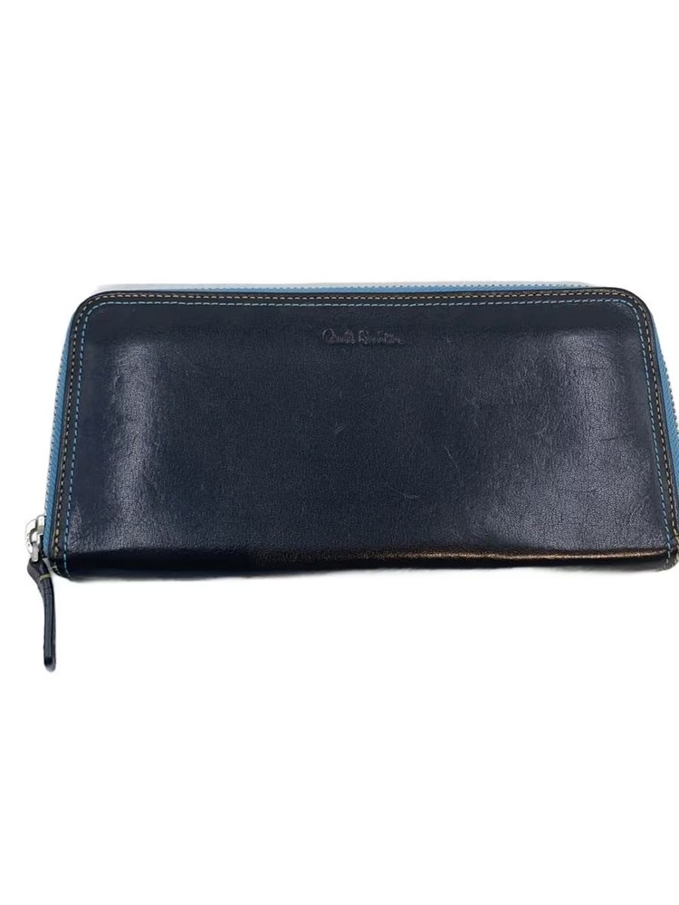 Paul Smith Long Wallet Black Plain Men's