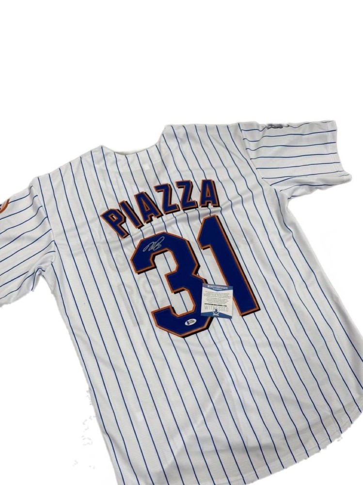 Mike Piazza Jersey Hand Signed MLB Authentic Autograph BAS AUTHENTICATION