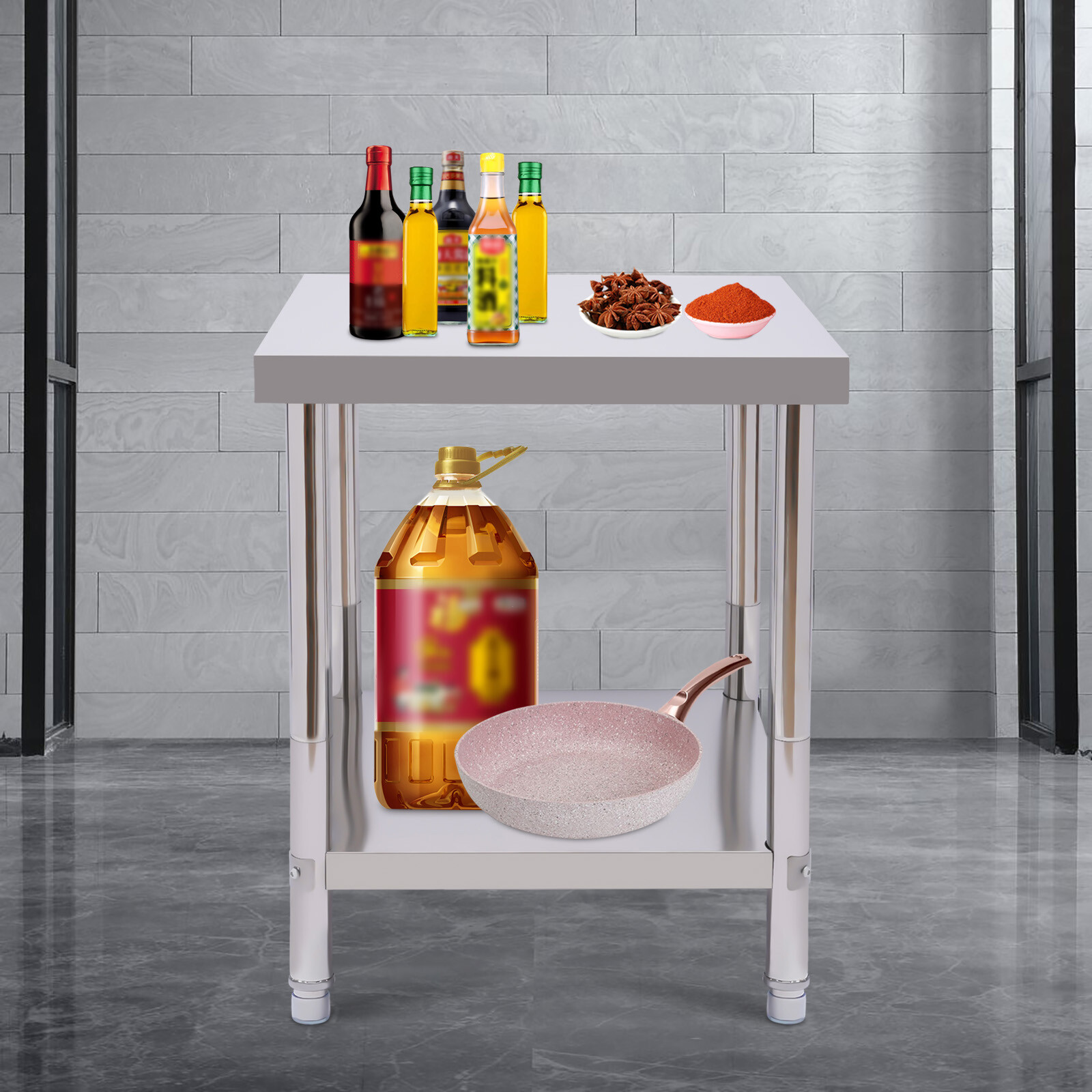 Stainless Steel Work Table 24x18in Commercial Kitchen Equipment Food Prep Table