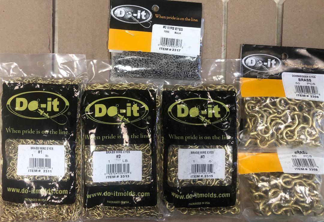 Do-It Wire Eyes-Bulk Pack-Size 0, 1, 2, 3 and Downrigger - Any qty $8.95 ship