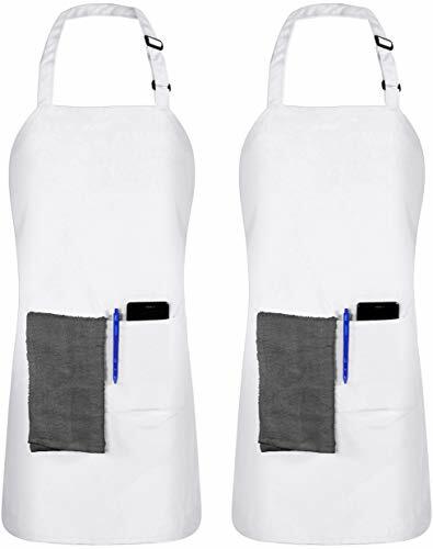 Utopia Kitchen Adjustable Bib Apron (2-Pack) Water Oil Resistant Chef Aprons