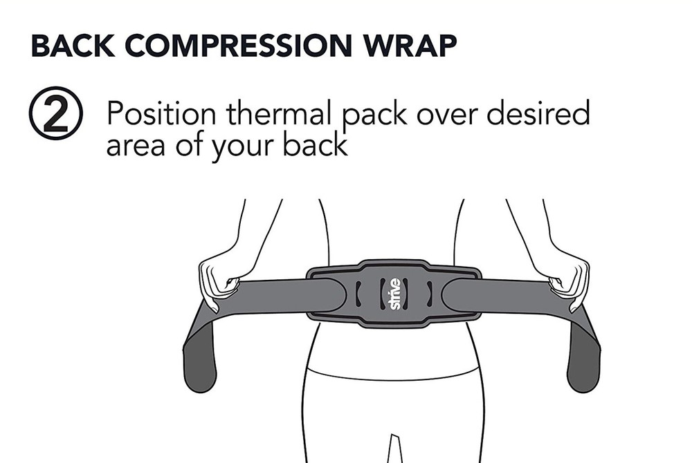 Strive Hot Cold Back Compression Wrap Pain Support Therapy Lumbar Support Brace