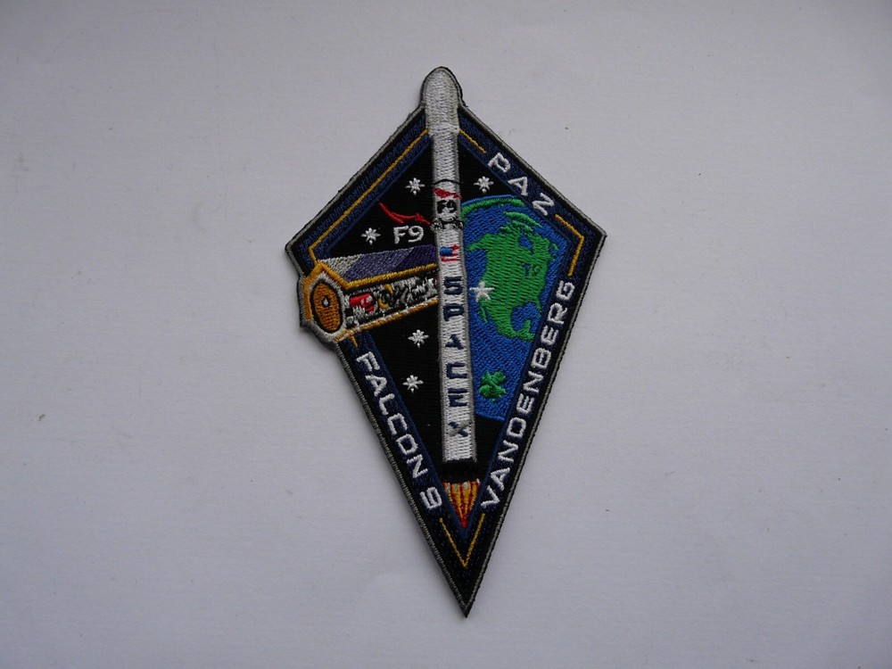 Authentic PAZ - SPACEX - FALCON 9 VAFB Launch SATELLITE Mission SPACE PATCH