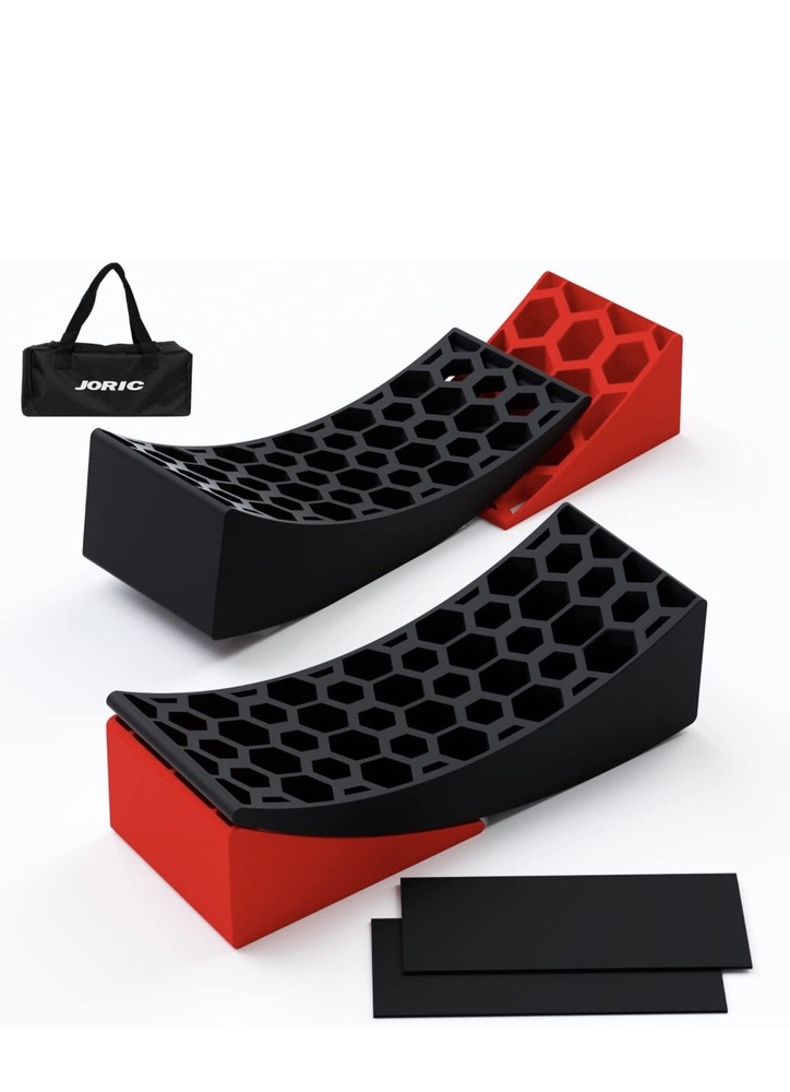 CAMPER LEVELER Curved RV Camper Trailer Leveling Blocks & Chock Kit,  2-Pack