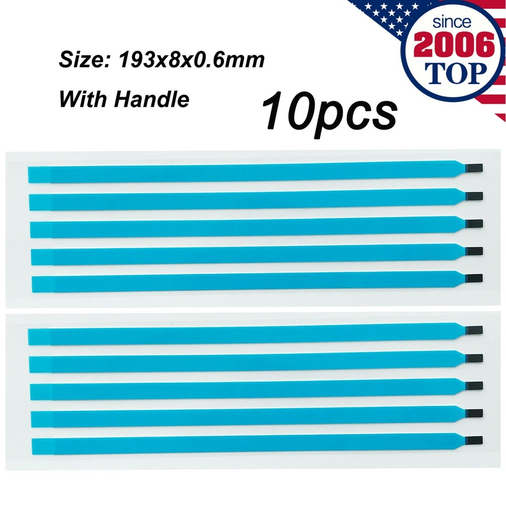 10pcs Pull Tabs Stretch Release Adhesive Strips for LCD Screen Panel with Handle