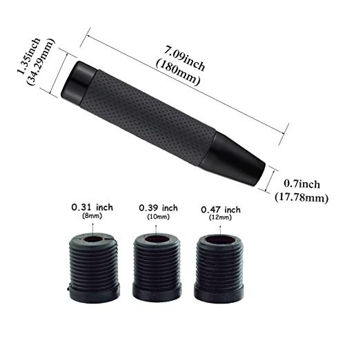 Weighted Shift Knob Long Stick Gear Shifter Lever Leather Shift Knobs black-1