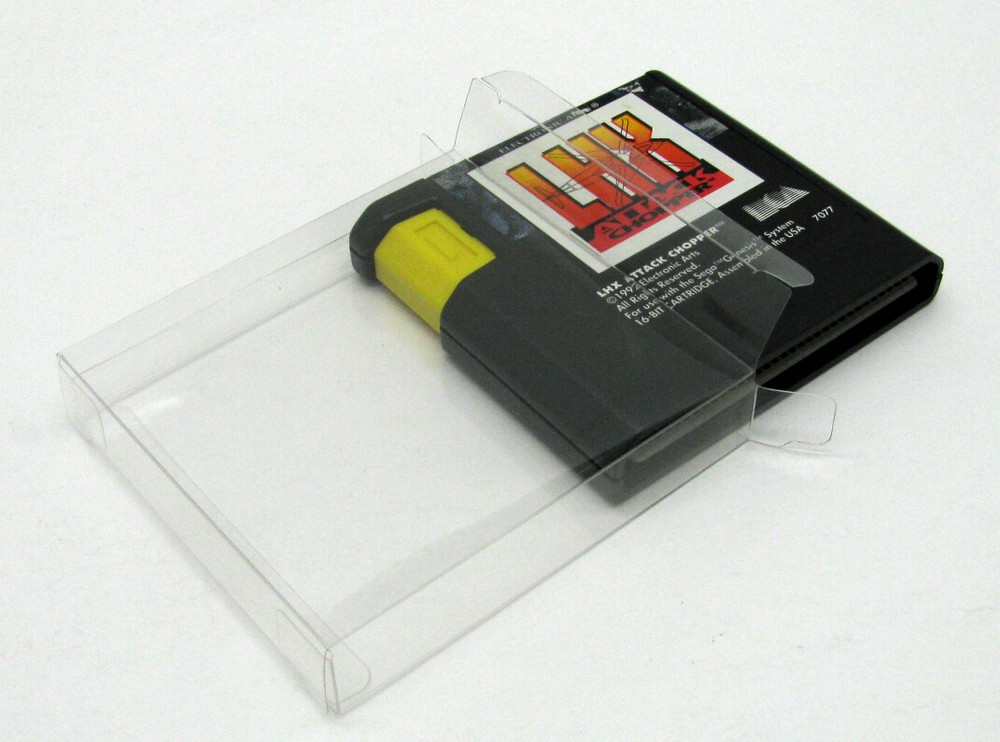 5x SEGA GENESIS OVERSIZED CARTRIDGE - CLEAR PROTECTIVE BOX SLEEVE CASE