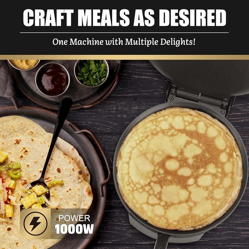 Roti Maker Non Stick Electric Cooking Flatbread Maker Easy Clean Compact Design