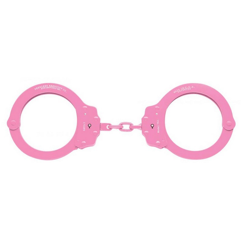 Peerless Model 752C Oversized Chain-Linked Colored Handcuffs & Keys, Pink